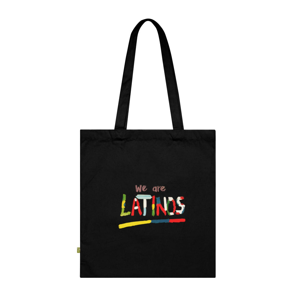 Tote Bag — “We Are Latinos” Organic Cotton Pride Tote (Black)